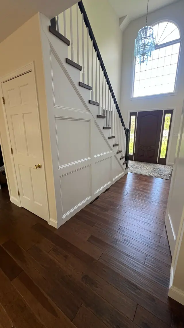 Staircase and hardwood floors in the Marlborough home, video cover