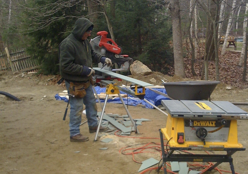 Dioclecio Gomes on the first Mr. Gomes Remodeling job site in Massachusetts, 2003